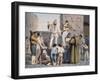 Pulcinella Telling Stories, Italy, 19th Century-null-Framed Giclee Print