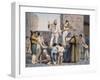 Pulcinella Telling Stories, Italy, 19th Century-null-Framed Giclee Print