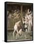 Pulcinella with Acrobats, c.1793-Giandomenico Tiepolo-Framed Stretched Canvas