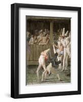 Pulcinella with Acrobats, c.1793-Giandomenico Tiepolo-Framed Giclee Print