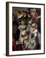 Pulcinella with Other Carnival Character, Detail, 1821-Bartolomeo Pinelli-Framed Giclee Print