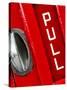 Pull Sign from a Red Telephone Booth - London - UK - England - United Kingdom - Europe-Philippe Hugonnard-Stretched Canvas