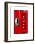 Pull Sign from a Red Telephone Booth - London - UK - England - United Kingdom - Europe-Philippe Hugonnard-Framed Art Print