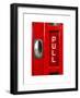 Pull Sign from a Red Telephone Booth - London - UK - England - United Kingdom - Europe-Philippe Hugonnard-Framed Art Print