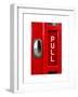 Pull Sign from a Red Telephone Booth - London - UK - England - United Kingdom - Europe-Philippe Hugonnard-Framed Art Print