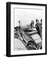 Pulled over for Speeding.-Bert Thomas-Framed Art Print