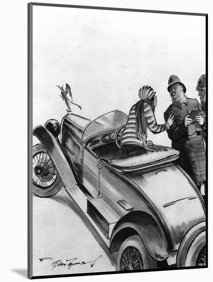 Pulled over for Speeding.-Bert Thomas-Mounted Art Print