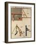 Pulleys and Hydraulic Ram from Compendium of Mechanics, by Joseph Sauveur (1653-1716),-null-Framed Giclee Print