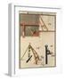 Pulleys and Hydraulic Ram from Compendium of Mechanics, by Joseph Sauveur (1653-1716),-null-Framed Giclee Print