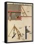 Pulleys and Hydraulic Ram from Compendium of Mechanics, by Joseph Sauveur (1653-1716),-null-Framed Stretched Canvas