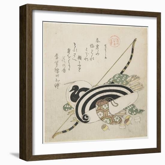 Pulling a Bow, C. 1815-Kubo Shunman-Framed Giclee Print