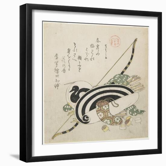 Pulling a Bow, C. 1815-Kubo Shunman-Framed Giclee Print