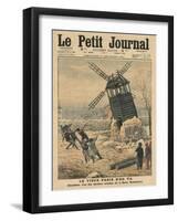 Pulling Down One of the Last Windmills on the Butte Montmartre-French School-Framed Giclee Print