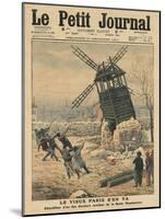 Pulling Down One of the Last Windmills on the Butte Montmartre-French School-Mounted Giclee Print