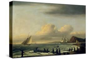 Pulling in the Nets, Teignmouth-Thomas Luny-Stretched Canvas