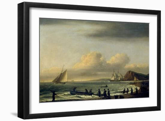 Pulling in the Nets, Teignmouth-Thomas Luny-Framed Giclee Print