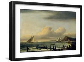 Pulling in the Nets, Teignmouth-Thomas Luny-Framed Giclee Print