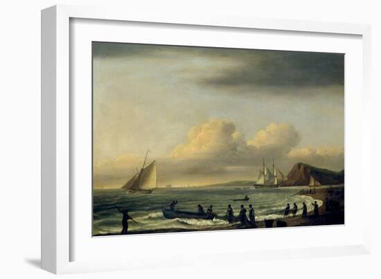 Pulling in the Nets, Teignmouth-Thomas Luny-Framed Giclee Print