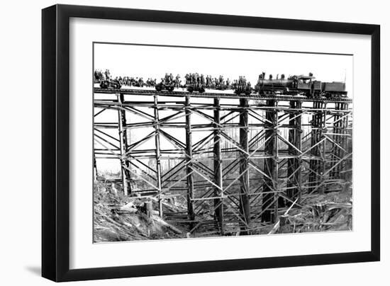 Pulling Out of the Clearcut-Clark Kinsey-Framed Art Print