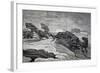 Pulling Sled from Expedition of Ships Germania and Hansa to North Pole, 1869-1870, Arctic-null-Framed Giclee Print