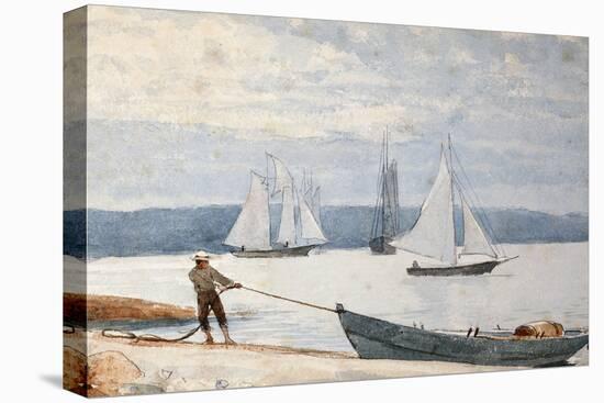 Pulling the Dory, 1880-Winslow Homer-Stretched Canvas