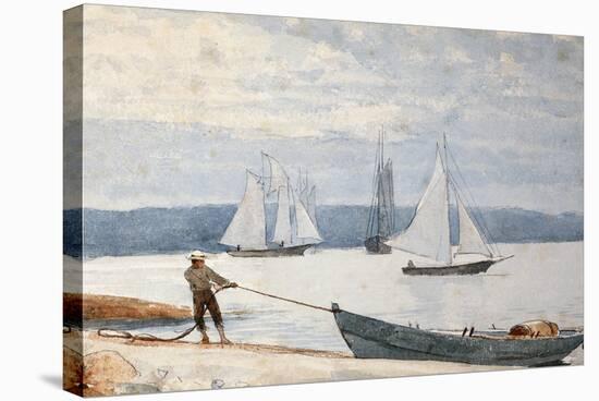 Pulling the Dory, 1880-Winslow Homer-Stretched Canvas