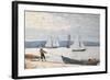 Pulling the Dory, 1880-Winslow Homer-Framed Giclee Print