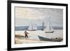 Pulling the Dory, 1880-Winslow Homer-Framed Giclee Print