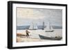 Pulling the Dory, 1880-Winslow Homer-Framed Giclee Print