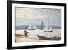 Pulling the Dory, 1880-Winslow Homer-Framed Giclee Print