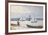 Pulling the Dory, 1880-Winslow Homer-Framed Giclee Print