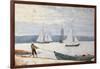 Pulling the Dory, 1880-Winslow Homer-Framed Giclee Print