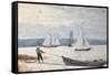 Pulling the Dory-Winslow Homer-Framed Stretched Canvas