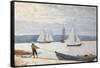 Pulling the Dory-Winslow Homer-Framed Stretched Canvas