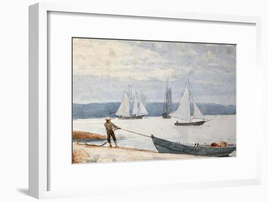 Pulling the Dory-Winslow Homer-Framed Giclee Print