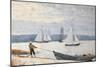 Pulling the Dory-Winslow Homer-Mounted Giclee Print
