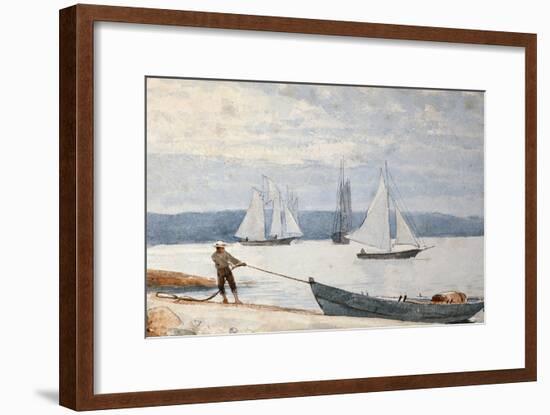 Pulling the Dory-Winslow Homer-Framed Giclee Print