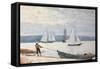 Pulling the Dory-Winslow Homer-Framed Stretched Canvas