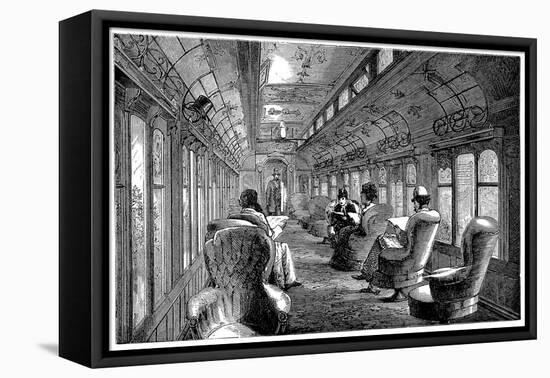 Pullman Drawing Room Car on the Midland Railway, England, 1876-null-Framed Stretched Canvas