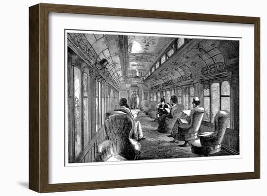 Pullman Drawing Room Car on the Midland Railway, England, 1876-null-Framed Giclee Print