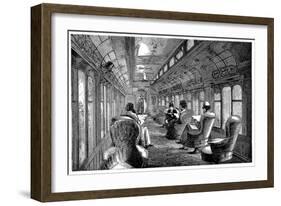 Pullman Drawing Room Car on the Midland Railway, England, 1876-null-Framed Giclee Print