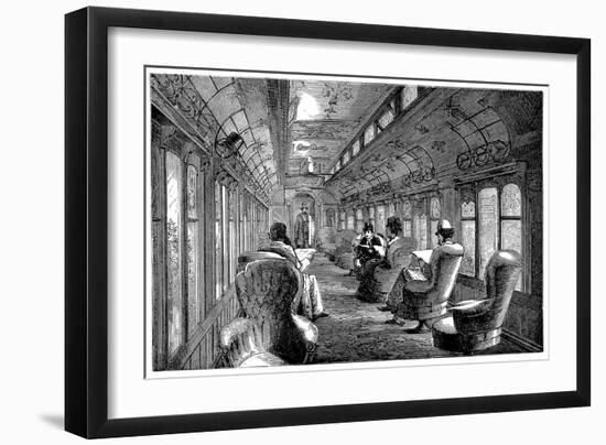 Pullman Drawing Room Car on the Midland Railway, England, 1876-null-Framed Giclee Print