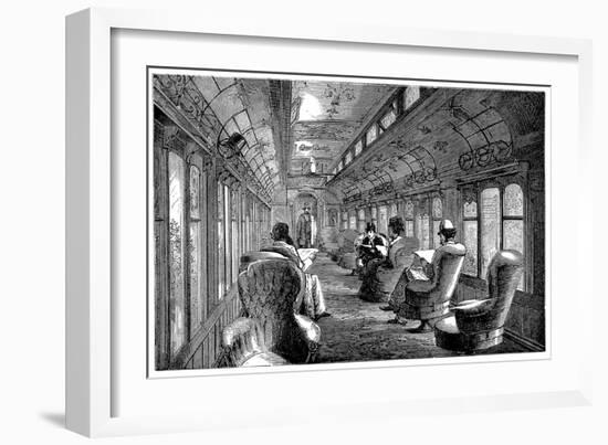 Pullman Drawing Room Car on the Midland Railway, England, 1876-null-Framed Giclee Print