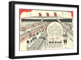 Pullman Sleepers vs. Queen Mary-null-Framed Art Print