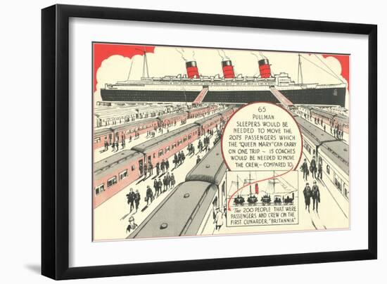 Pullman Sleepers vs. Queen Mary-null-Framed Art Print