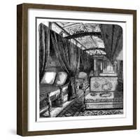 Pullman Sleeping Car on the Union Pacific Railroad, C1869-null-Framed Giclee Print