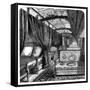 Pullman Sleeping Car on the Union Pacific Railroad, C1869-null-Framed Stretched Canvas