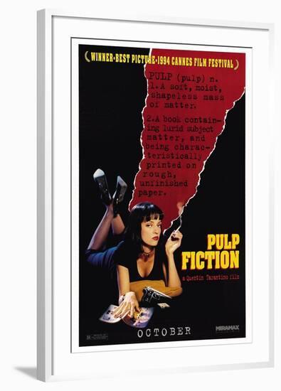 Pulp Fiction [1994], directed by QUENTIN TARANTINO.-null-Framed Poster