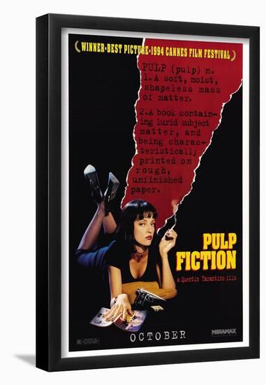 Pulp Fiction [1994], directed by QUENTIN TARANTINO.-null-Framed Poster