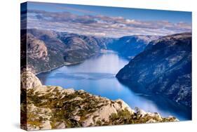 Pulpit Rock, Lysefjord View, Stavanger, Norway, Scandinavia, Europe-Jim Nix-Stretched Canvas